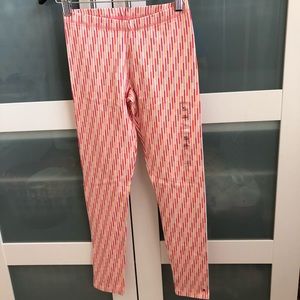 Kids Orange Striped Leggings